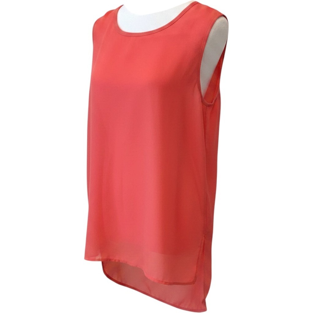 Simply Noelle Womens Coral Pink Sleeveless Button Shoulder Tunic Top Size S/M‎